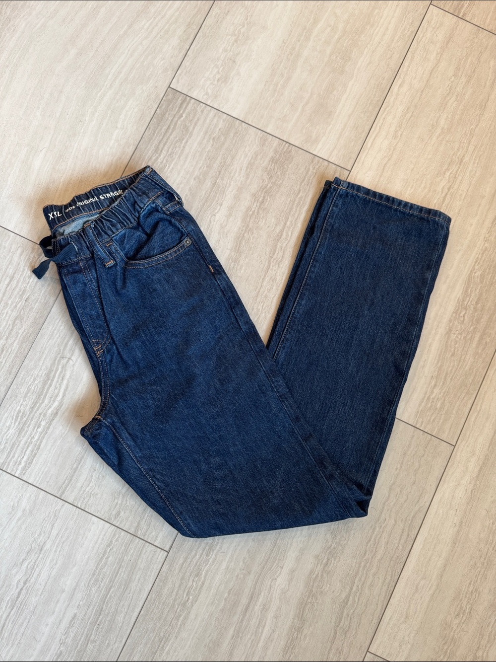 Gap NWOT Kids ‘90s Original Straight Easy Jeans XXL (14/16) Cotton, dark wash - Picture 4 of 4